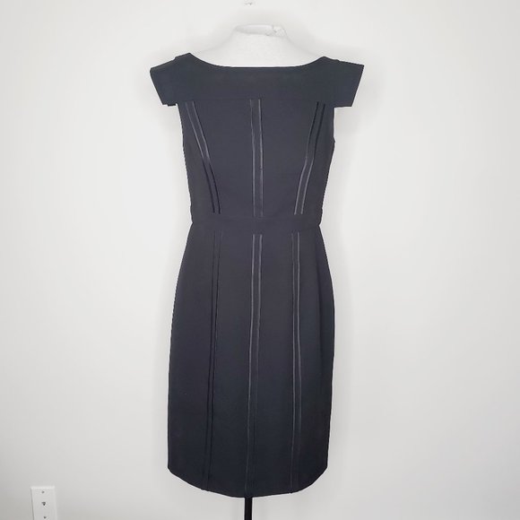 VINCE CAMUTO Black Cap Sleeve Sheath Dress - Picture 3 of 11